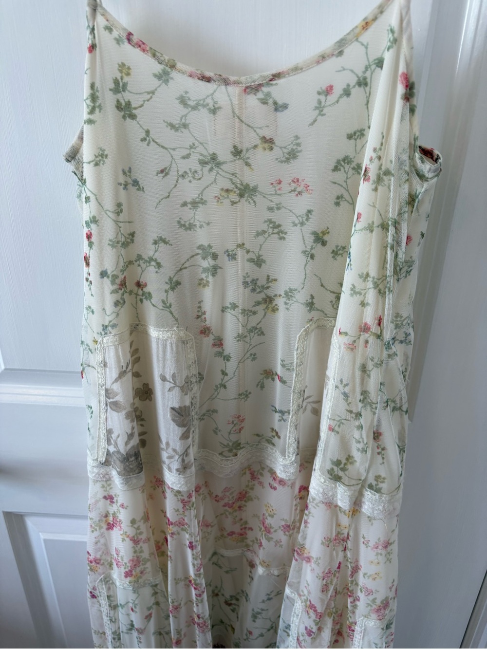 Denim & Supply Ralph Lauren Cream Floral Tiered Maxi Dress - Picture 6 of 11